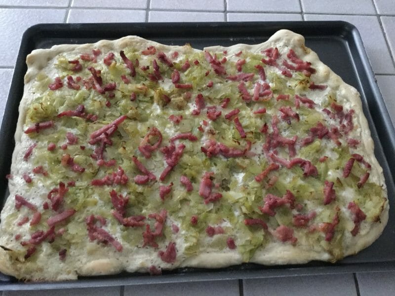 Cliquez pour zoomer ! Flammekueche traditionnelle Thermomix par chocolatitine