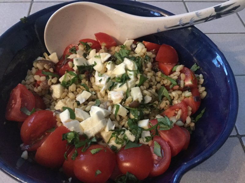 Cliquez pour zoomer ! Salade d’ebly, oignon caramélisé & mozzarella Thermomix par chocolatitine