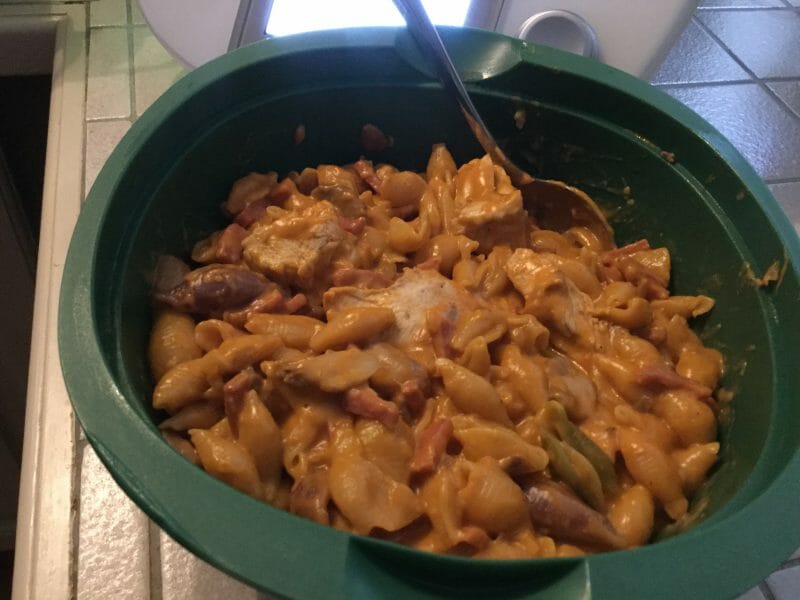 Cliquez pour zoomer ! Pennes au poulet, tomates et champignons Thermomix par chocolatitine