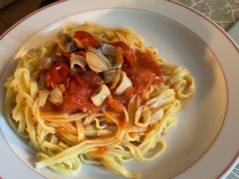 Cliquez pour zoomer ! Spaghettis aux palourdes Thermomix par chocolatitine