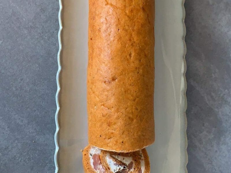 Cliquez pour zoomer ! Roulé à la tomate, saumon et fromage Thermomix par marie_371