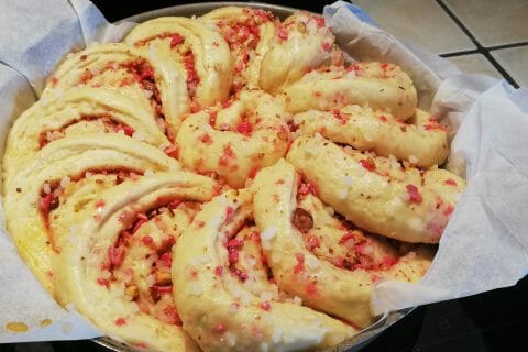 Cliquez pour zoomer ! Brioche aux pralines roses Thermomix par souris38