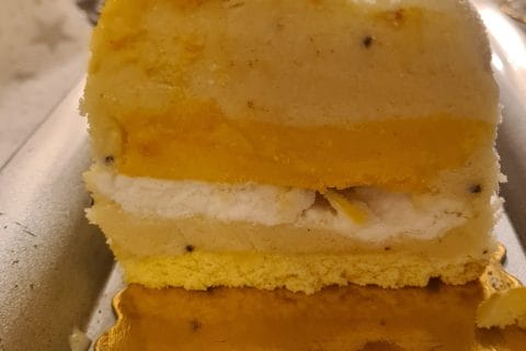 Cliquez pour zoomer ! Bûche glacée mangue et framboise Thermomix par bdenice
