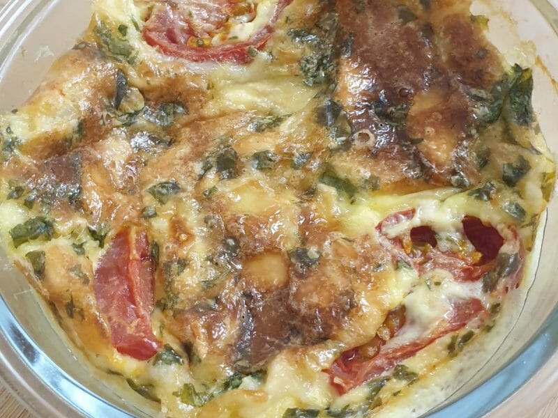 Cliquez pour zoomer ! Clafoutis tomates cerises et fromage de chèvre Thermomix par sofiiiiine