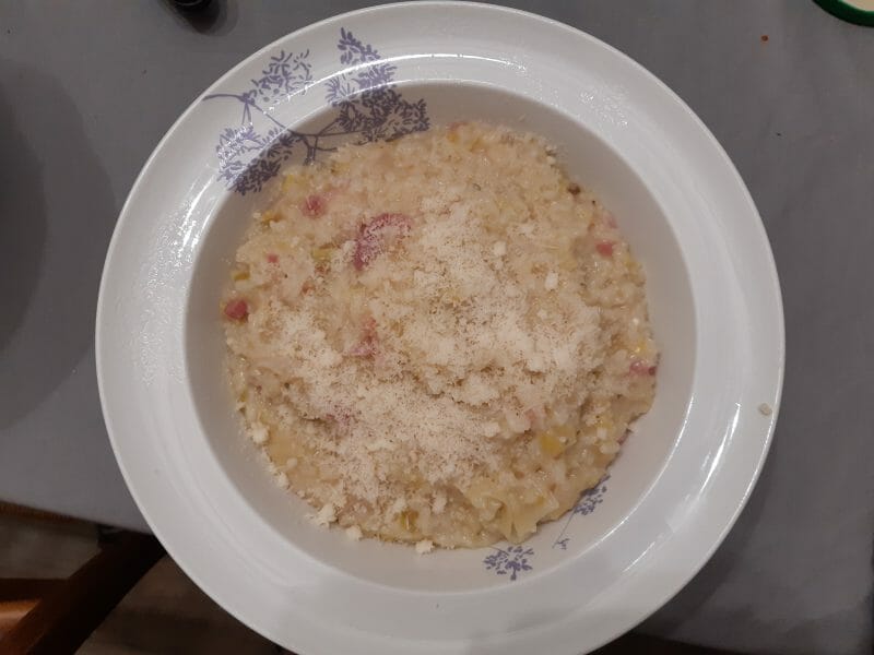 Cliquez pour zoomer ! Risotto poireaux et lardons Thermomix par clairemoc