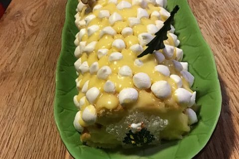 Cliquez pour zoomer ! Bûche au citron meringuée Thermomix par ninon01