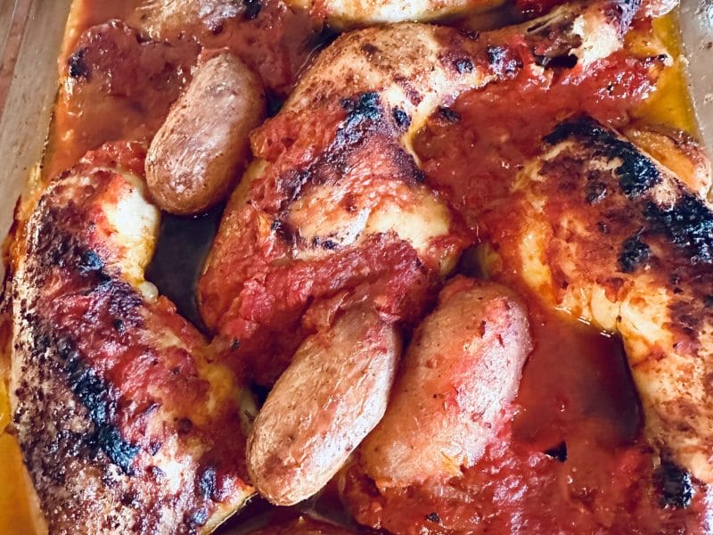 Cliquez pour zoomer ! Poulet aux pommes de terre, poivron et tomates Thermomix par Softy13