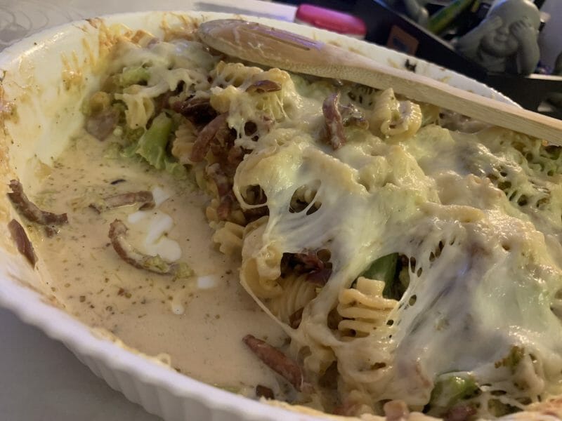 Cliquez pour zoomer ! Gratin de pâtes au brocoli Thermomix par Flavie Tartaglia Dgsto