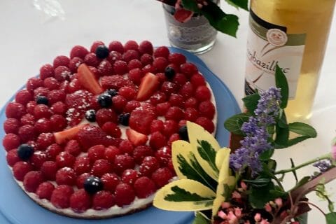 Cliquez pour zoomer ! Tarte aux fraises sans cuisson Thermomix par Flavie Tartaglia Dgsto