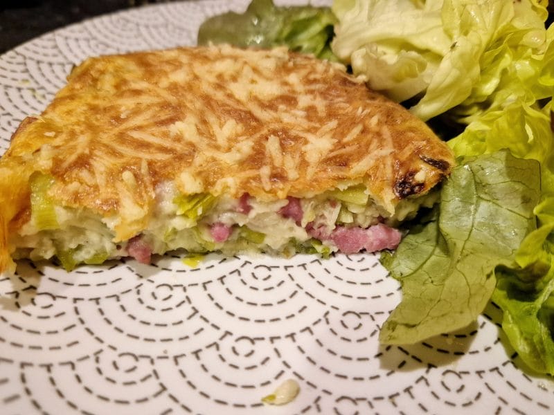 Cliquez pour zoomer ! Clafoutis cancoillotte, poireaux et chorizo Thermomix par Nessa