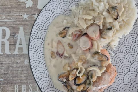 Cliquez pour zoomer ! Saumon à la sauce diéppoise Thermomix par Nessa