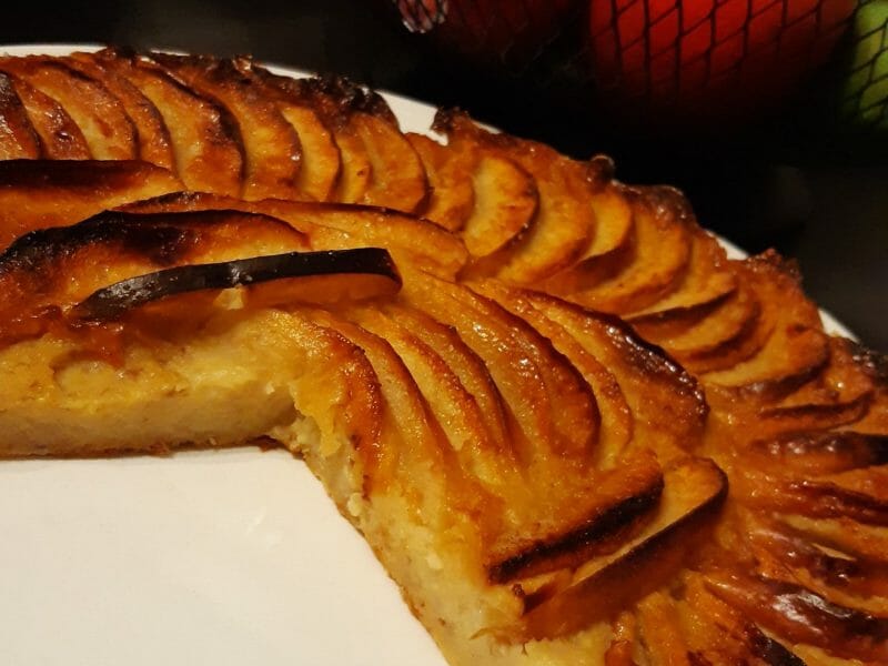 Cliquez pour zoomer ! Tarte aux pommes sans pâte Thermomix par Nessa
