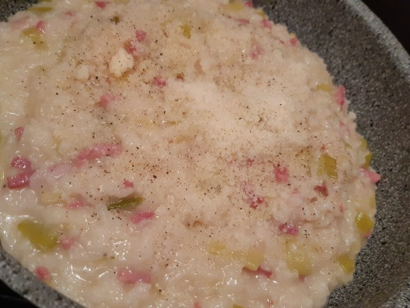 Cliquez pour zoomer ! Risotto poireaux et lardons Thermomix par Nessa