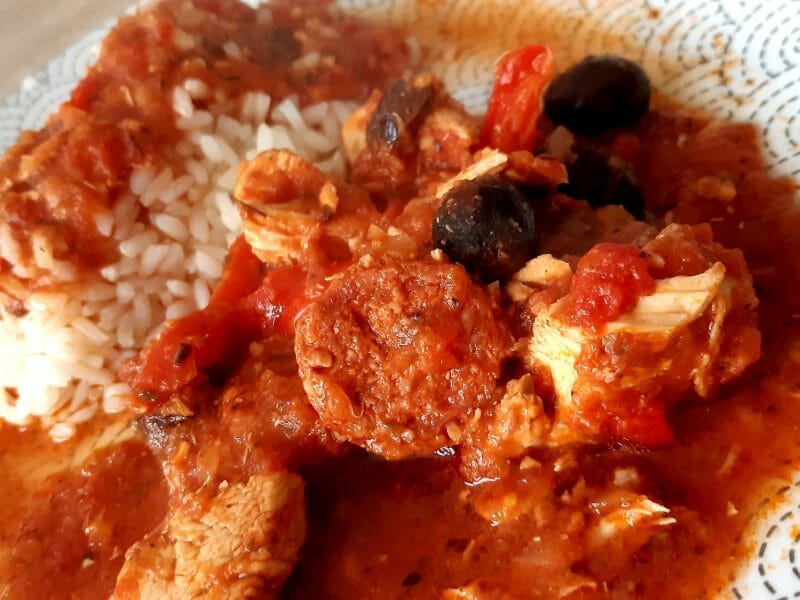 Cliquez pour zoomer ! Sauté de poulet au chorizo Thermomix par Nessa