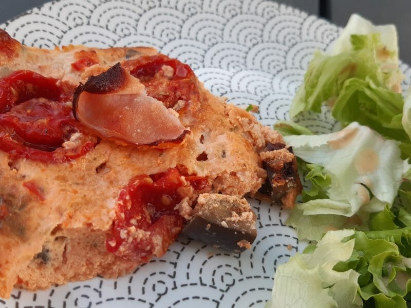 Cliquez pour zoomer ! Clafoutis aubergines et tomates Thermomix par Nessa