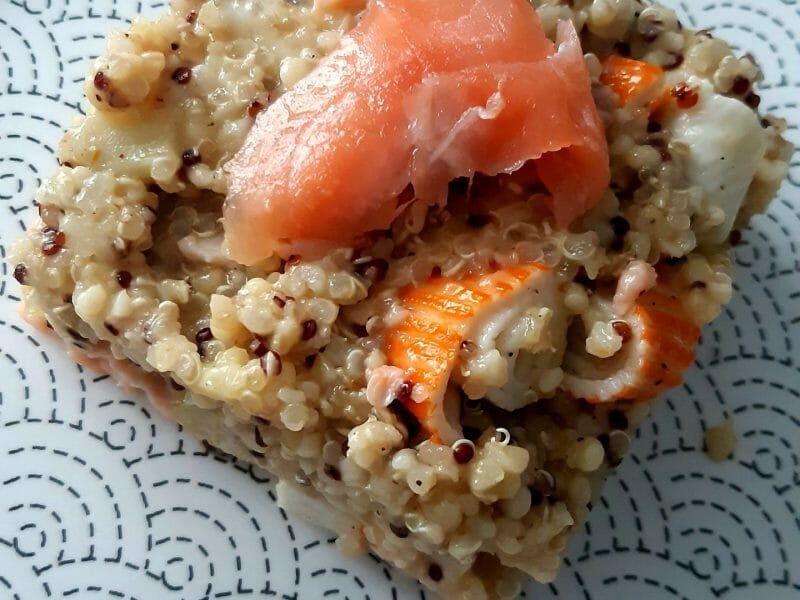 Cliquez pour zoomer ! Risotto de quinoa, courgettes et saumon Thermomix par Nessa