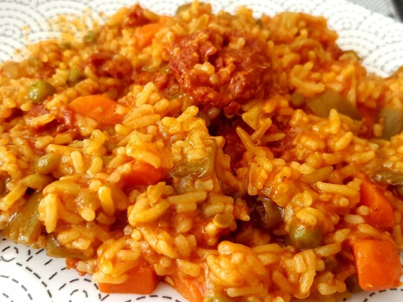 Cliquez pour zoomer ! Riz safrané aux petits légumes Thermomix par Nessa