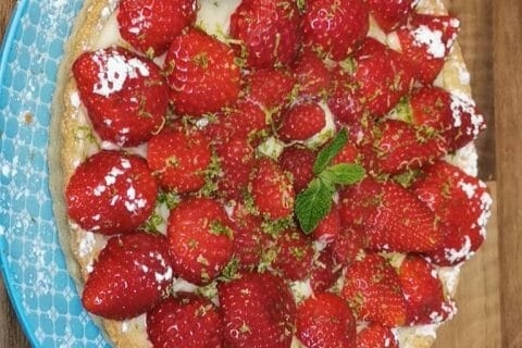 Cliquez pour zoomer ! Tarte aux fraises sans cuisson Thermomix par paulinezaim34