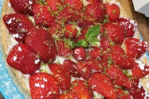 Cliquez pour zoomer ! Tarte aux fraises sans cuisson Thermomix par paulinezaim34