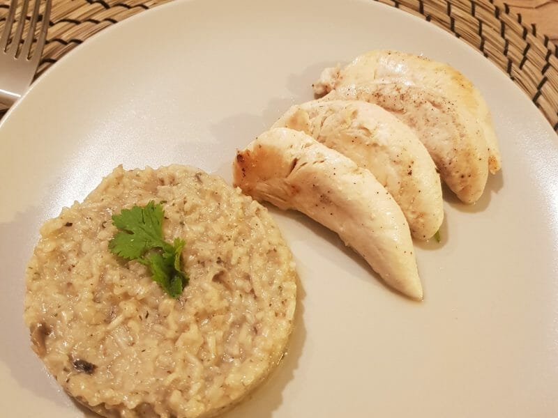 Cliquez pour zoomer ! Risotto poulet et champignons Thermomix par ines_34