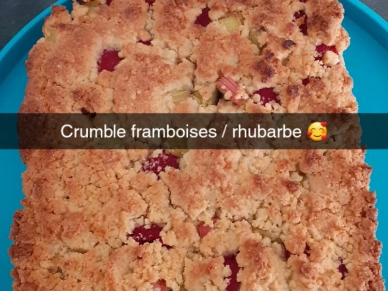 Cliquez pour zoomer ! Cookie-crumble rhubarbe framboises Thermomix par clairotte55