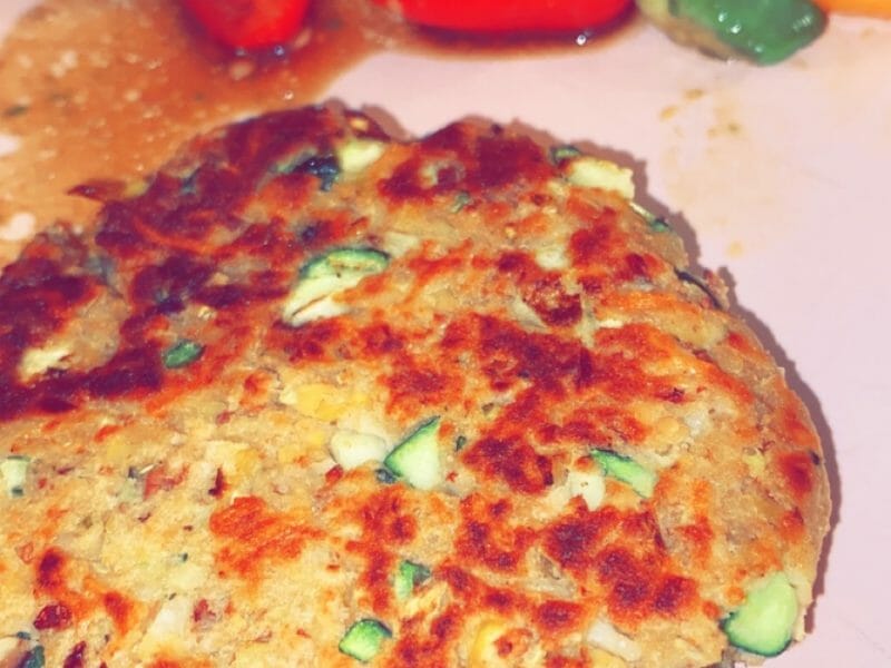 Cliquez pour zoomer ! Steaks lentilles, pois chiches, courgettes Thermomix par marie_srr