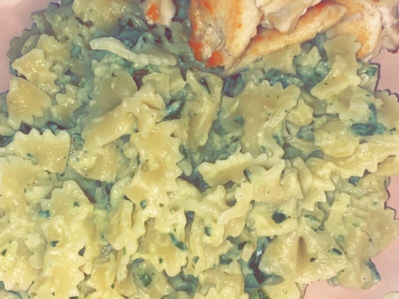 Cliquez pour zoomer ! Farfalle à la crème de courgettes Thermomix par marie_srr