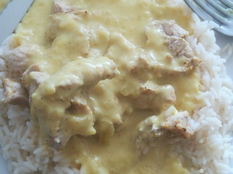 Cliquez pour zoomer ! Blancs de poulet sauce moutarde et curry Thermomix par guillaume305