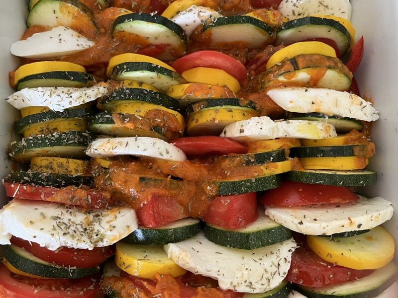 Cliquez pour zoomer ! Tian de légumes et mozzarella Thermomix par carole_113