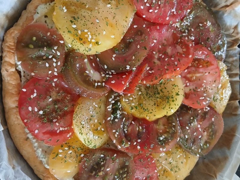 Cliquez pour zoomer ! Tarte feuilletée fromage frais et tomates Thermomix par celine_411