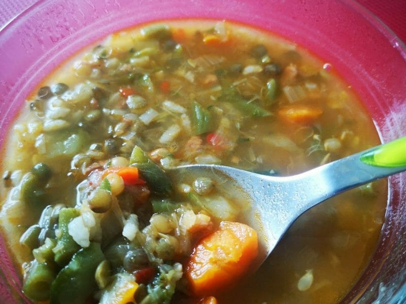 Cliquez pour zoomer ! Soupe de légumes aux lentilles et au riz Thermomix par eduardinho