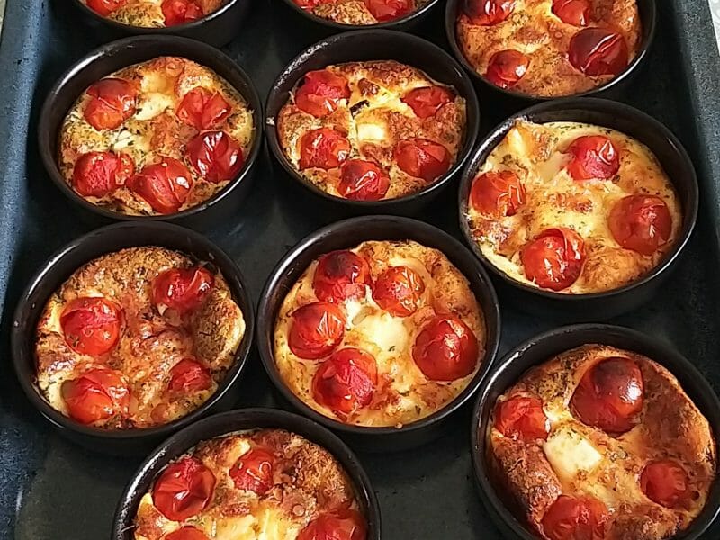 Cliquez pour zoomer ! Clafoutis tomates cerises et fromage de chèvre Thermomix par lili_0311