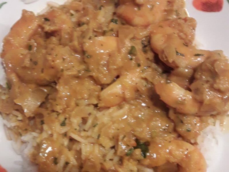 Cliquez pour zoomer ! Curry de crevettes au lait de coco Thermomix par tatiana_29