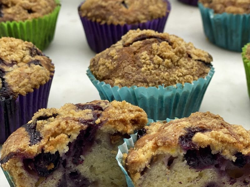 Cliquez pour zoomer ! Muffins aux mûres façon crumble Thermomix par Leila1966