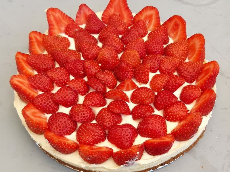 Cliquez pour zoomer ! Tarte aux fraises sans cuisson Thermomix par Milili
