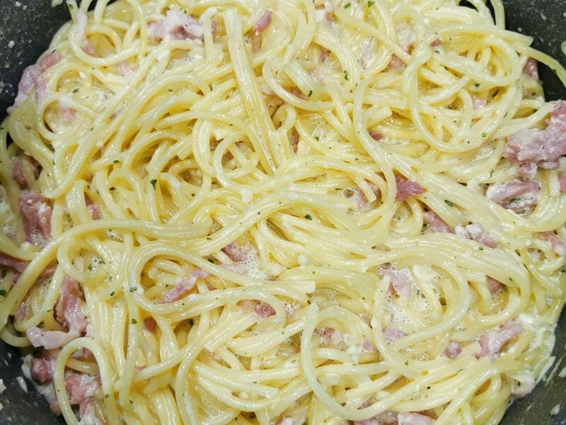 Cliquez pour zoomer ! Pâtes carbonara Thermomix par juju45510