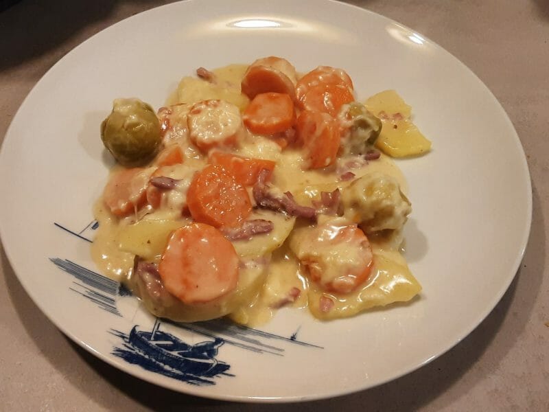 Cliquez pour zoomer ! Gratin de choux de Bruxelles au comté Thermomix par Martinette56