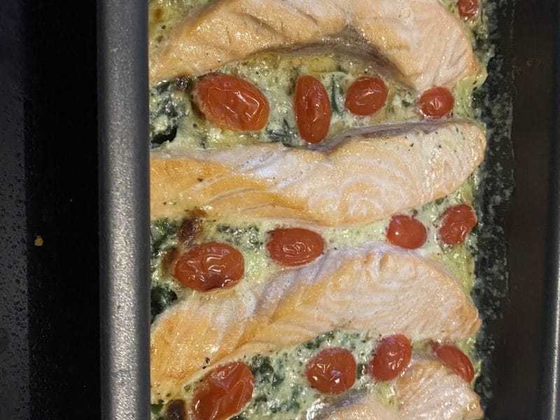 Cliquez pour zoomer ! Saumon à la Toscane Thermomix par sioumini