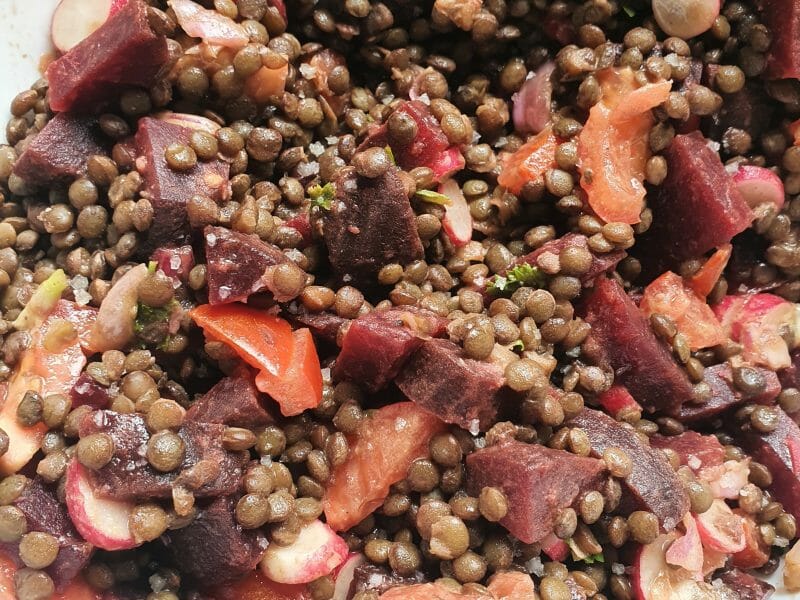 Cliquez pour zoomer ! Salade de lentilles Thermomix par LanaVictorMarion31