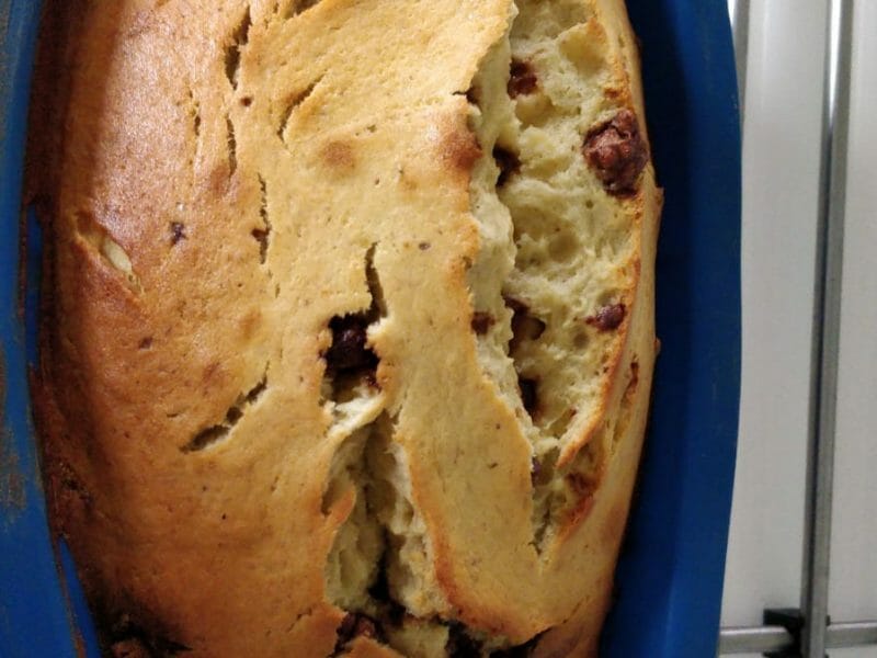 Cliquez pour zoomer ! Cake banane et pépites de chocolat Thermomix par LanaVictorMarion31