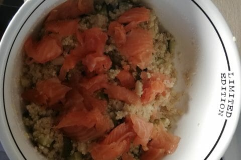 Cliquez pour zoomer ! Risotto de quinoa, courgettes et saumon Thermomix par lilocome2411