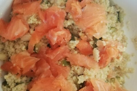 Cliquez pour zoomer ! Risotto de quinoa, courgettes et saumon Thermomix par lilocome2411