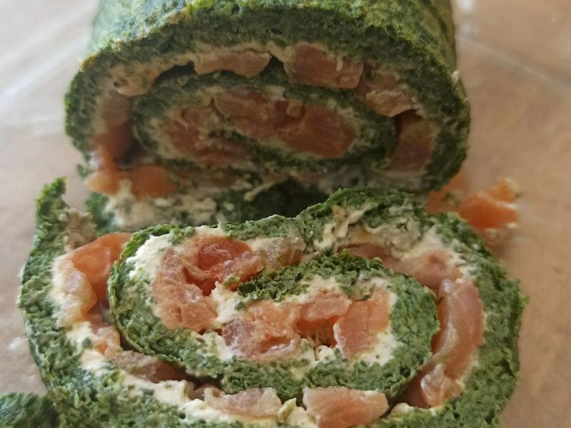 Cliquez pour zoomer ! Roulé aux épinards, saumon et Boursin Thermomix par audrey_365