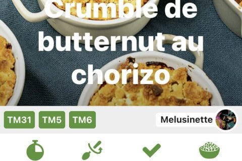 Cliquez pour zoomer ! Crumble de butternut au chorizo Thermomix par chantal_41