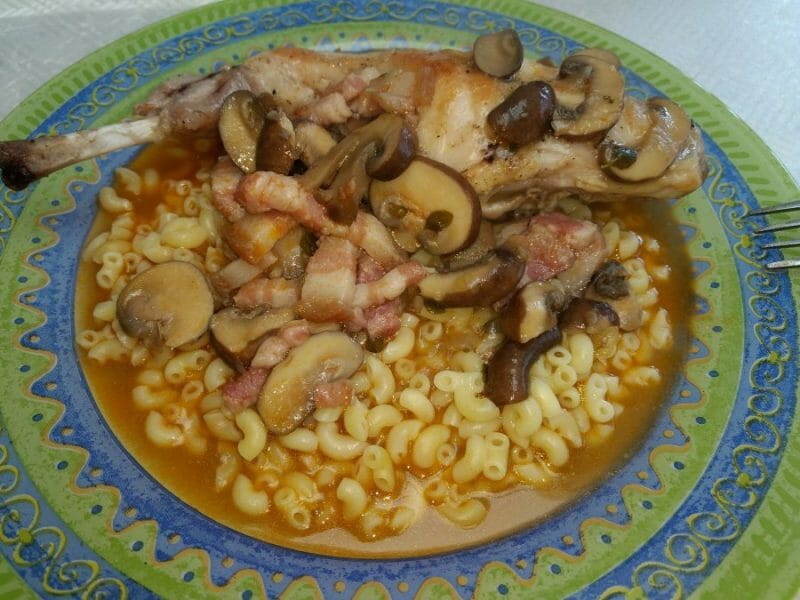 Lapin sauce chasseur au Thermomix Cookomix