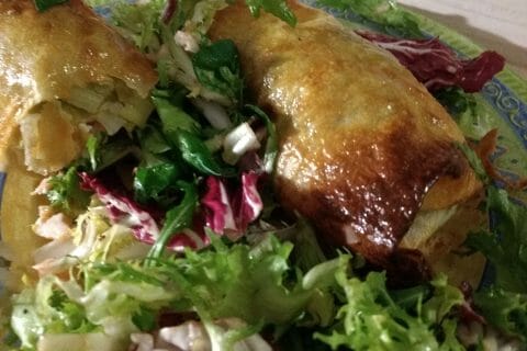 Cliquez pour zoomer ! Brick de saumon et poireaux au Thermomix