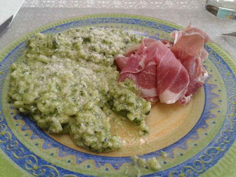 Cliquez pour zoomer ! Risotto au pesto d’épinards et basilic Thermomix par Zabettenal