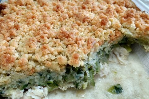 Cliquez pour zoomer ! Crumble poulet, courgettes et parmesan au Thermomix