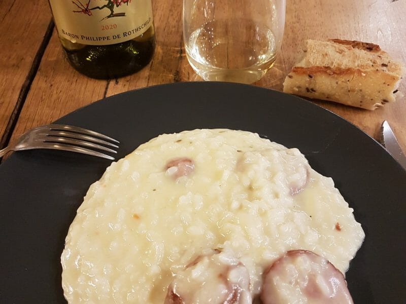 Cliquez pour zoomer ! Risotto à la saucisse fumée et au comté Thermomix par Aurelbbjaloed