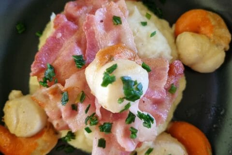 Cliquez pour zoomer ! Saint Jacques snackées sur purée de panais Thermomix par Aurelbbjaloed